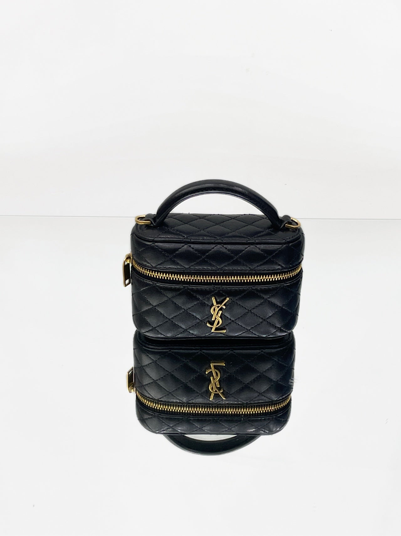 Saint Laurent - Gaby Mini Vanity Case - Leather - Black - (mini)