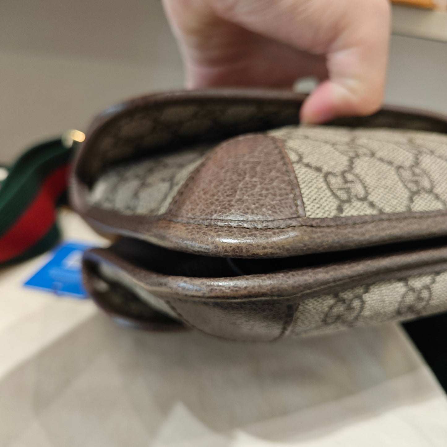 Gucci - Tiger Head Double-Sided GG Supreme Shoulder Bag - GG Supreme coated canvas with leather trim - Beige and Brown with Green and Red Web - (Small)