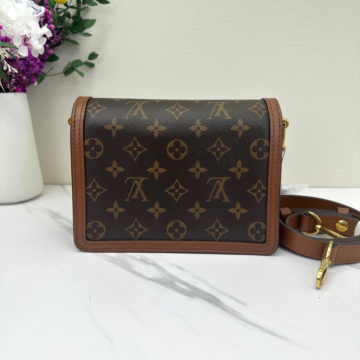 Louis Vuitton - Dauphine - Monogram coated canvas with leather trim - Brown - (small)