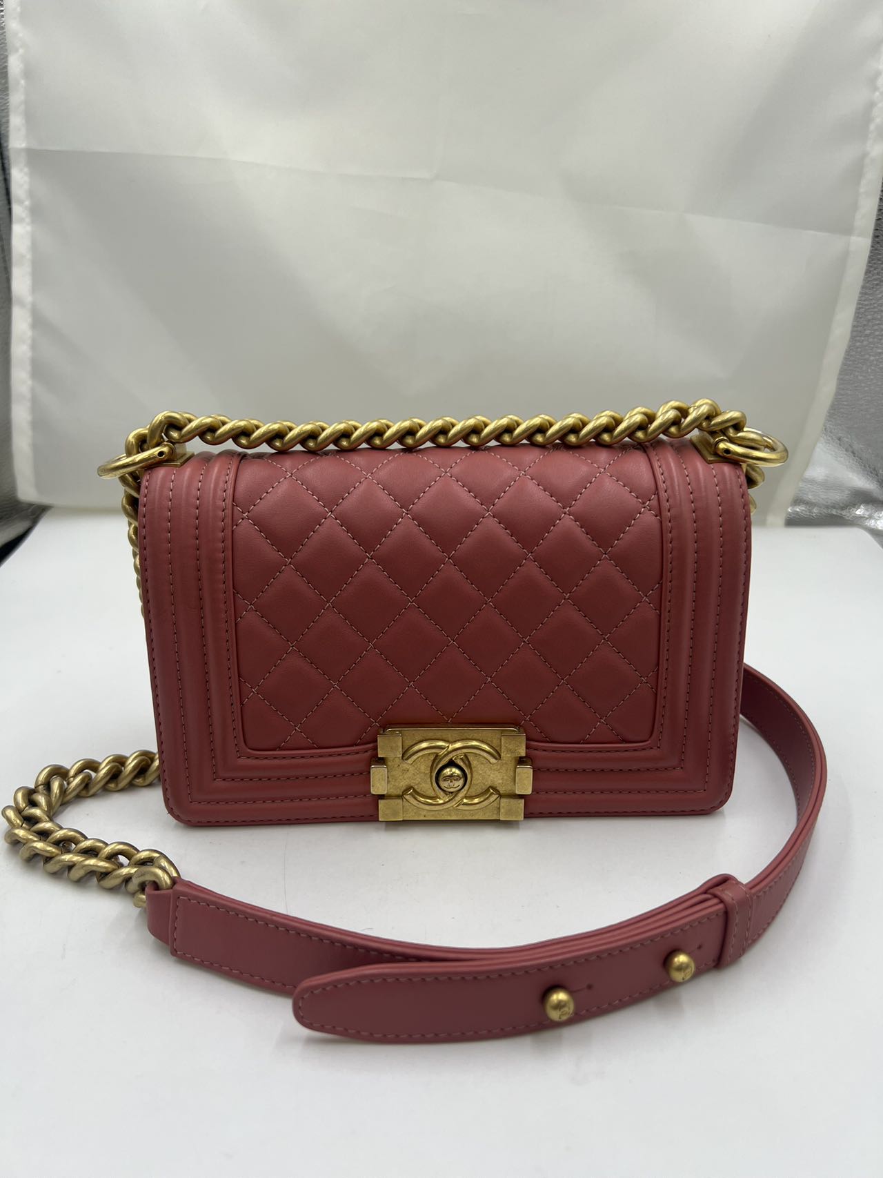 Chanel - Boy Chanel - Calfskin leather - Pink - (Small)