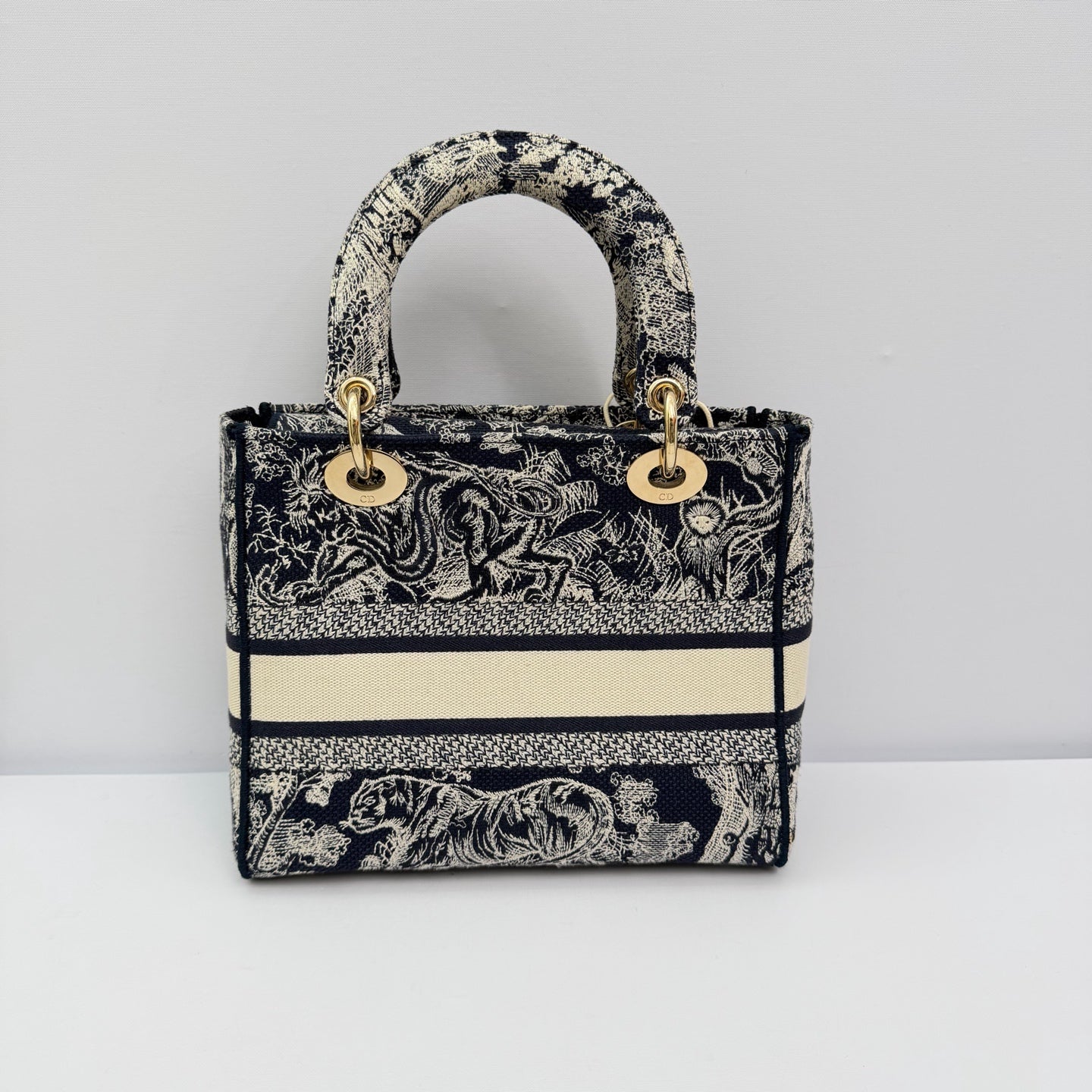 Dior - Lady D-Lite - Canvas embroidery - Navy - (Small)