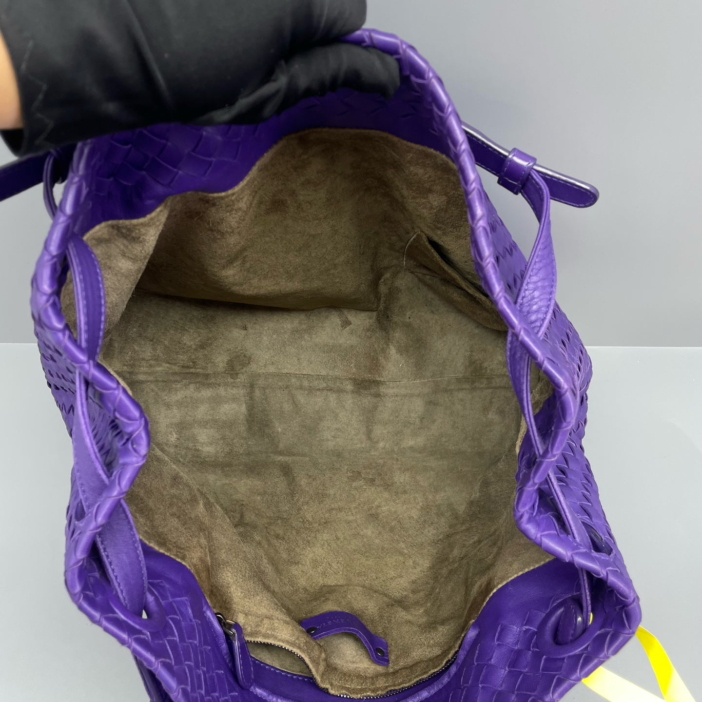 Bottega Veneta - Intrecciato Double Bridge Tote - Leather - Purple - (medium)