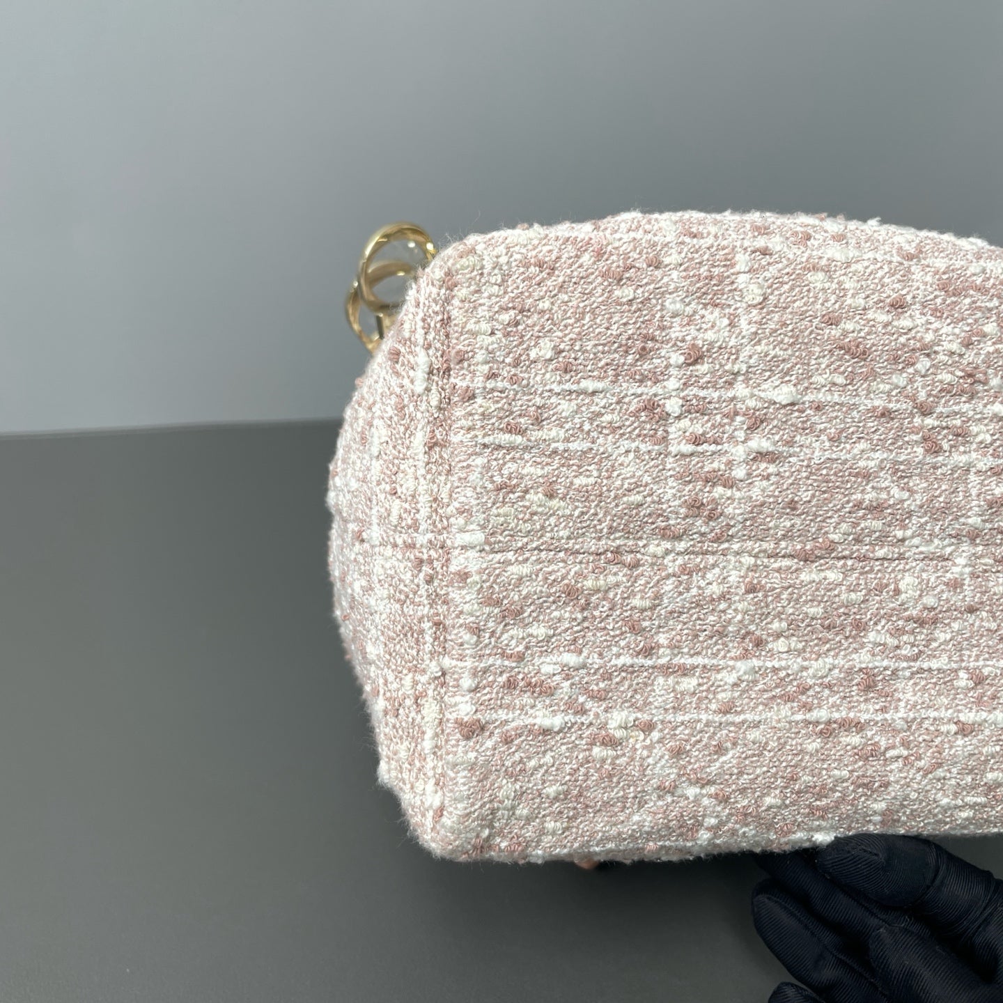 Dior - Toujours Vertical Tote - Tweed and Leather - Pink - (mini)