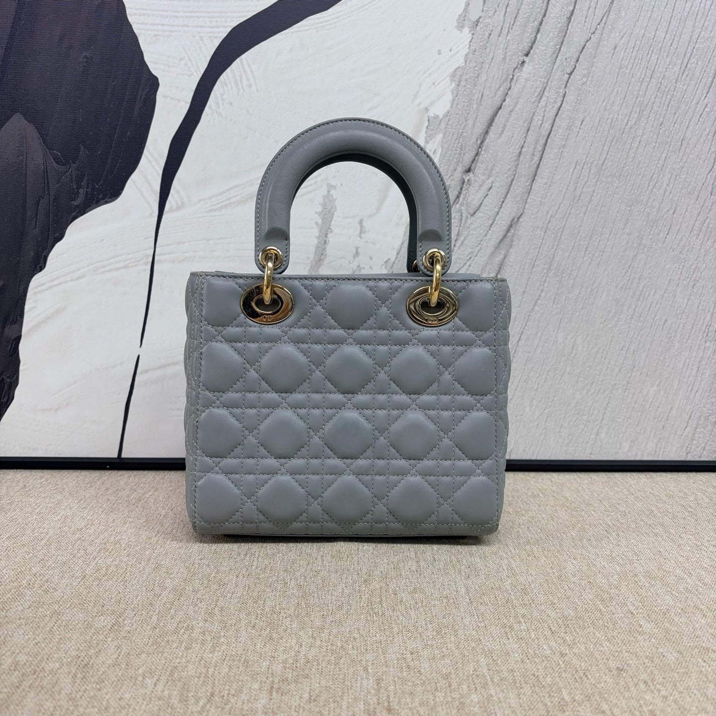 Dior - Lady Dior Mini - Lambskin leather - Grey - (Small)
