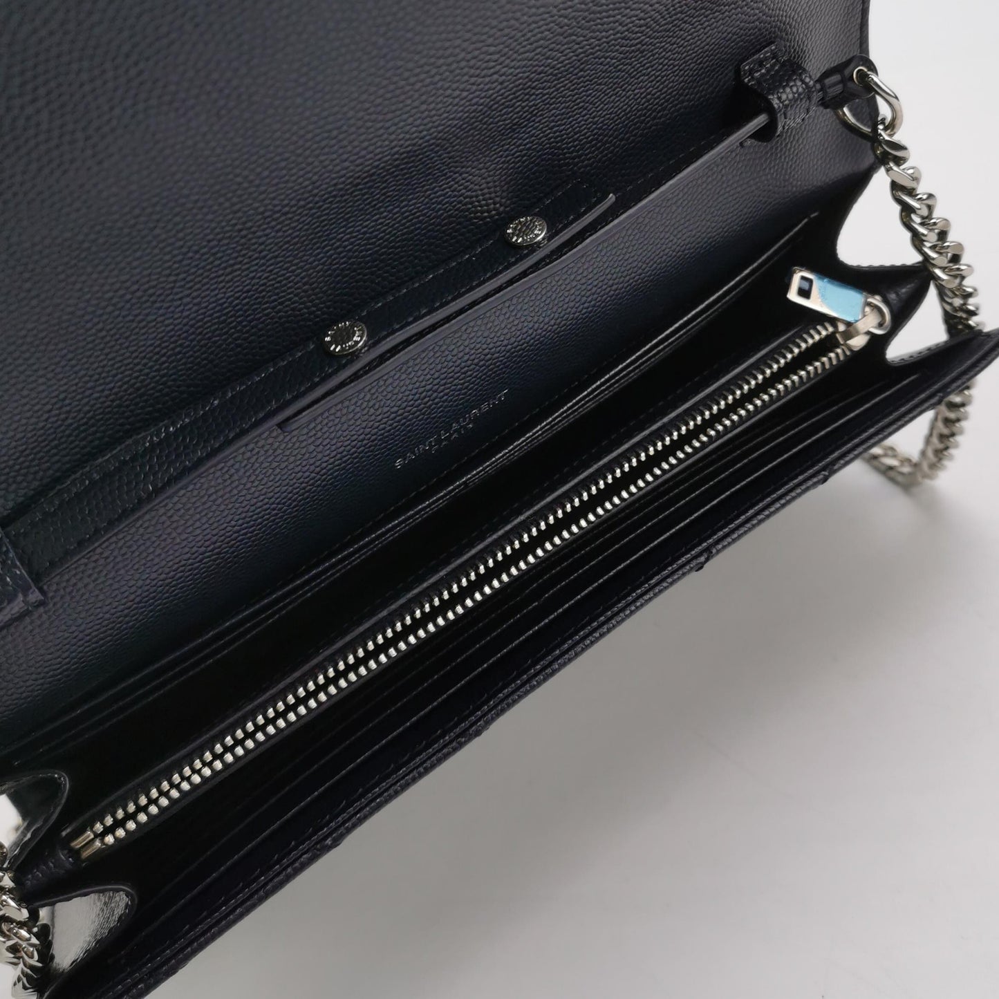 Saint Laurent - Envelope Chain Wallet - Caviar leather - Black - (small)