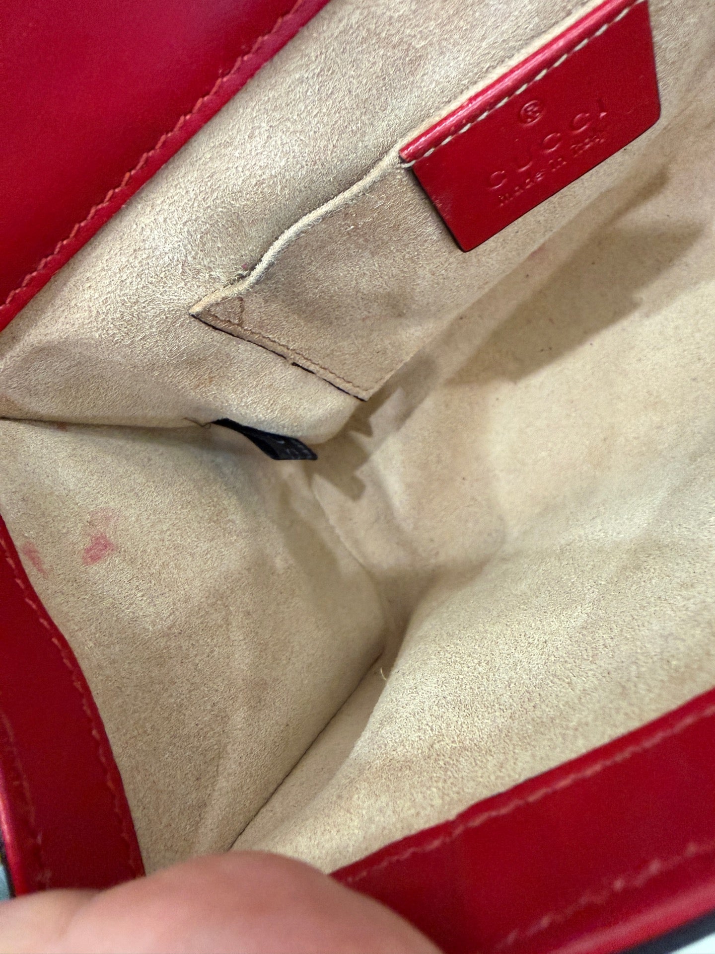 Gucci - Padlock - Guccissima embossed leather - Red - (small)