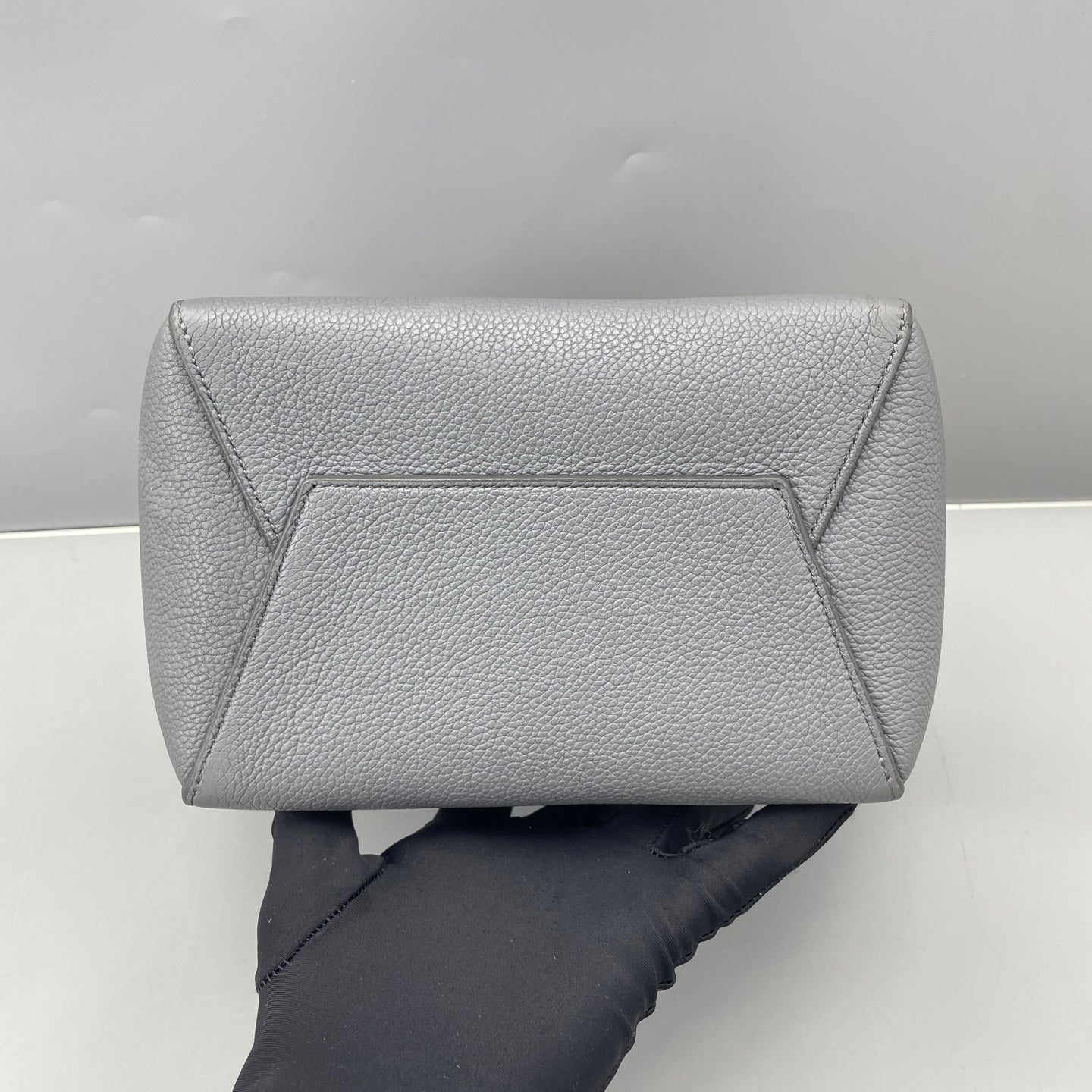 Celine - Small Bucket Bag - Grained leather - Grey - (Small)