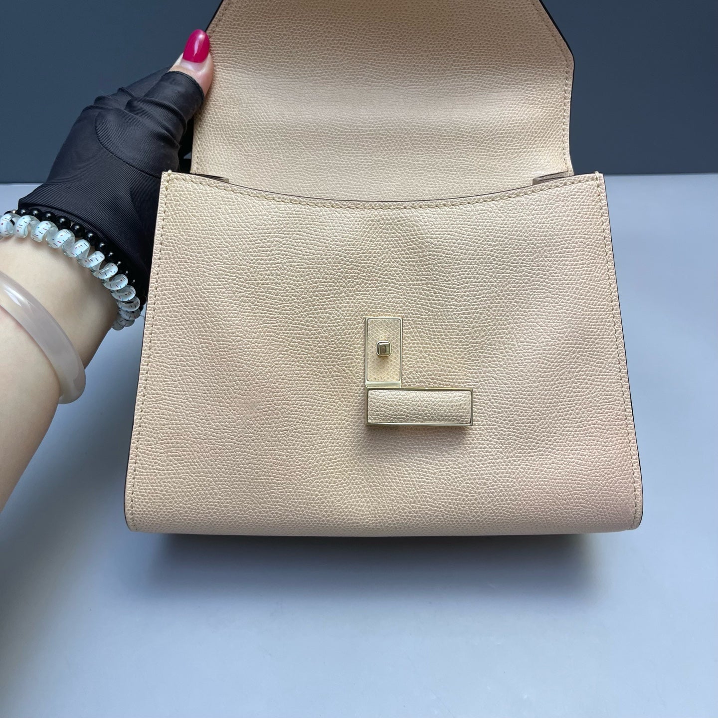 Valextra - Inside Bag - Leather - Beige - (small)