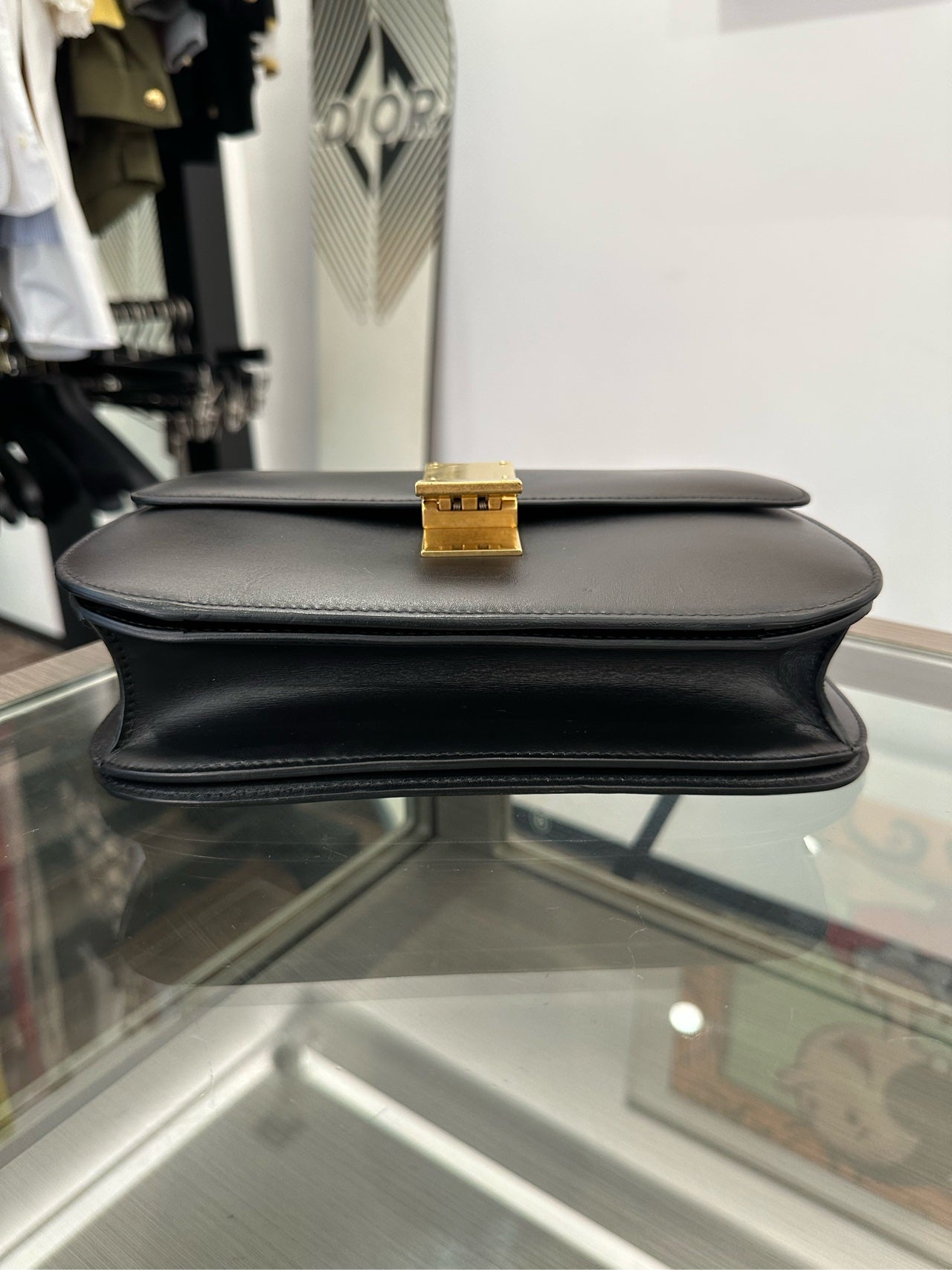 Celine - Classic Box Bag - Leather - Black - (medium)