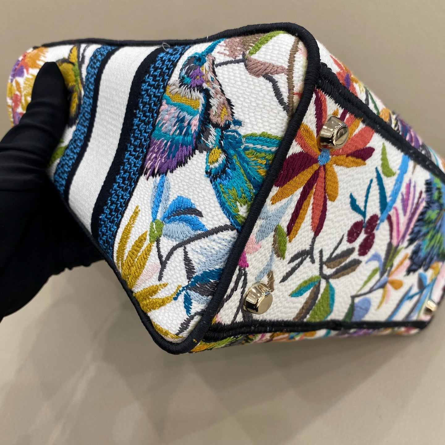 Dior - Lady Dior - Embroidered Canvas - Multicolour - (Medium)