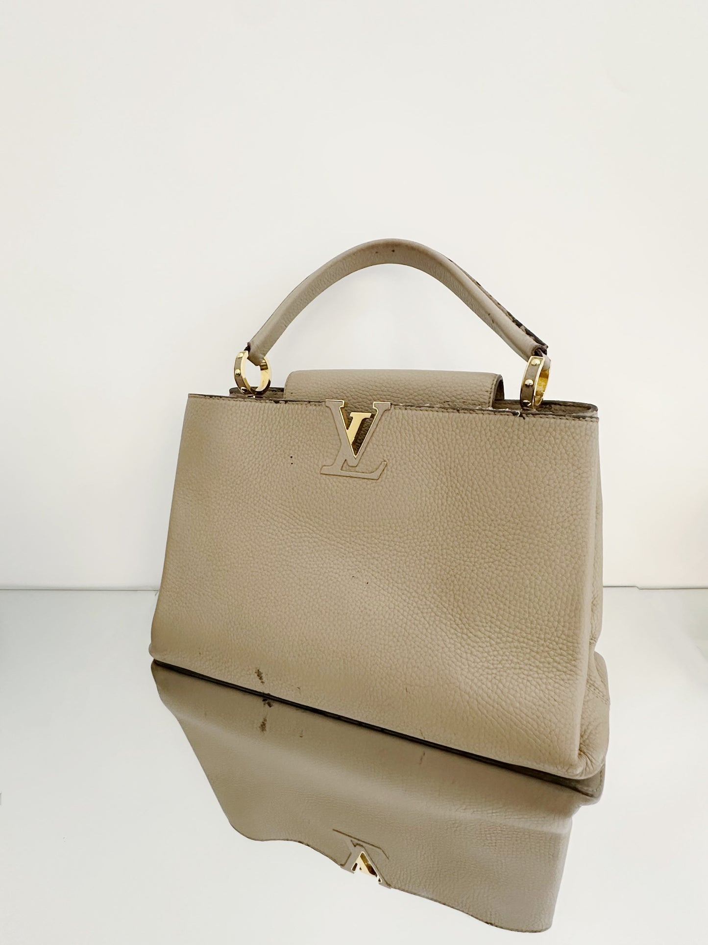 Louis Vuitton - Capucines - Leather - Grey - (Large)