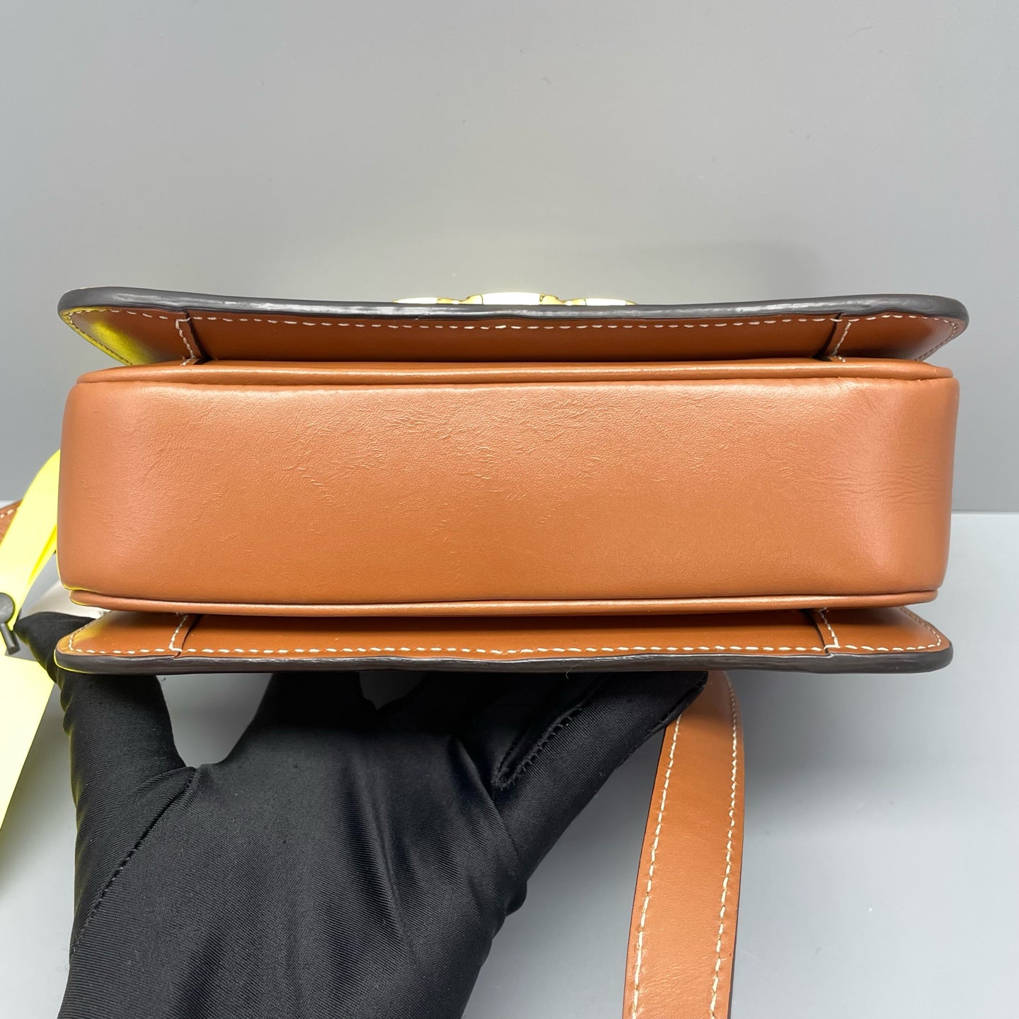 Celine - Teen Triomphe - Coated Canvas and Leather - Caramel and White - (mini)
