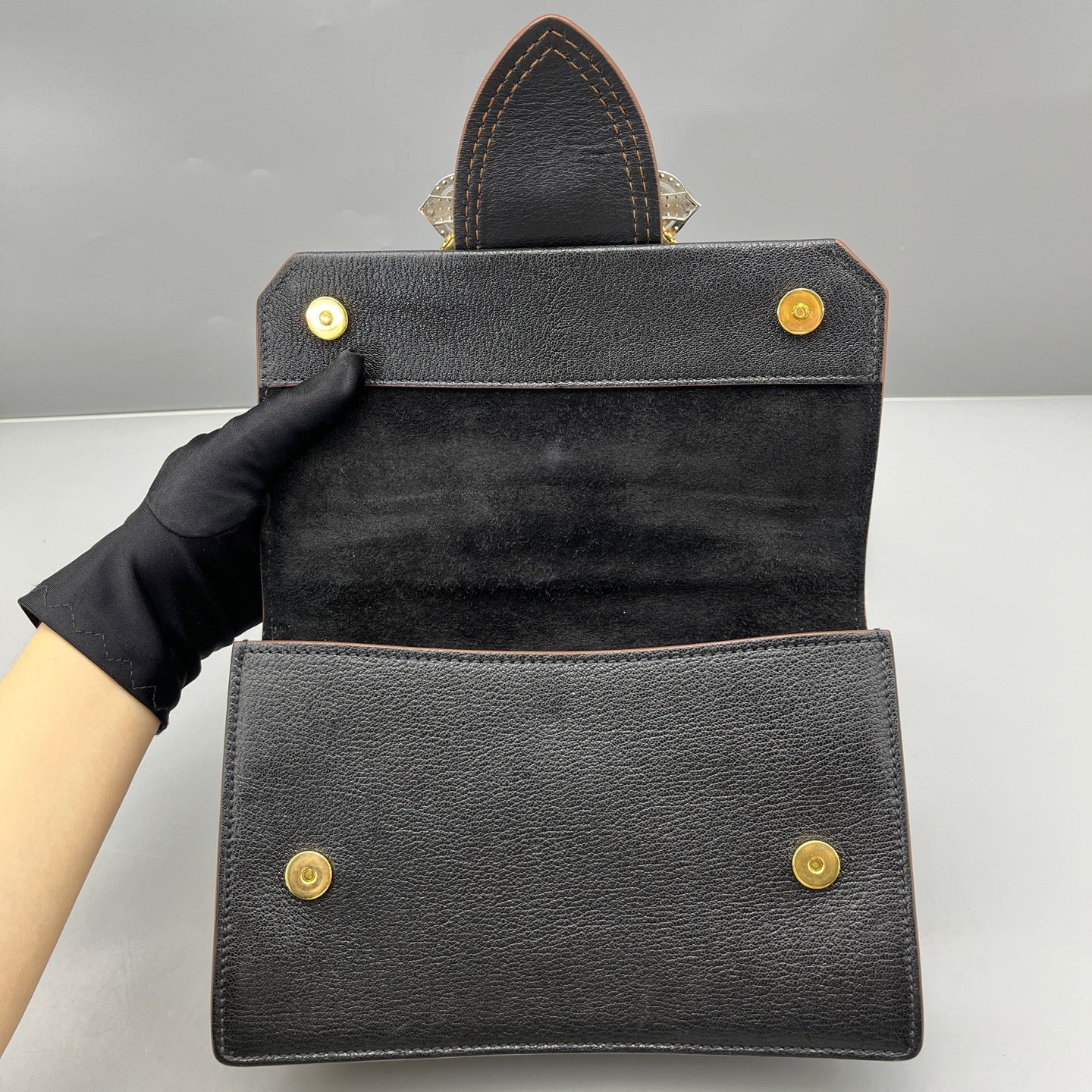 Miu Miu - Jewel Embellished Shoulder Bag - Leather - Black - (Small)