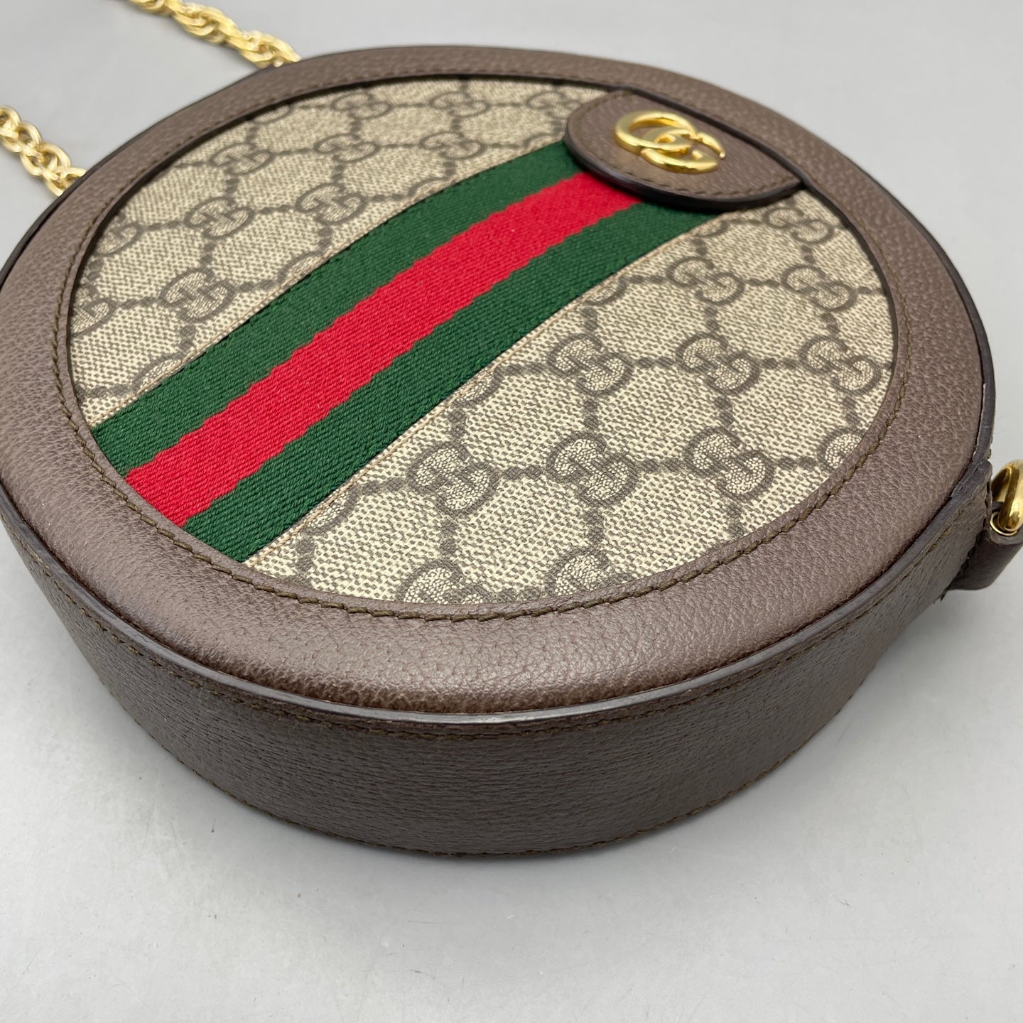 Gucci - Ophidia Mini Round Shoulder Bag - GG Supreme canvas and leather - Brown - (mini)