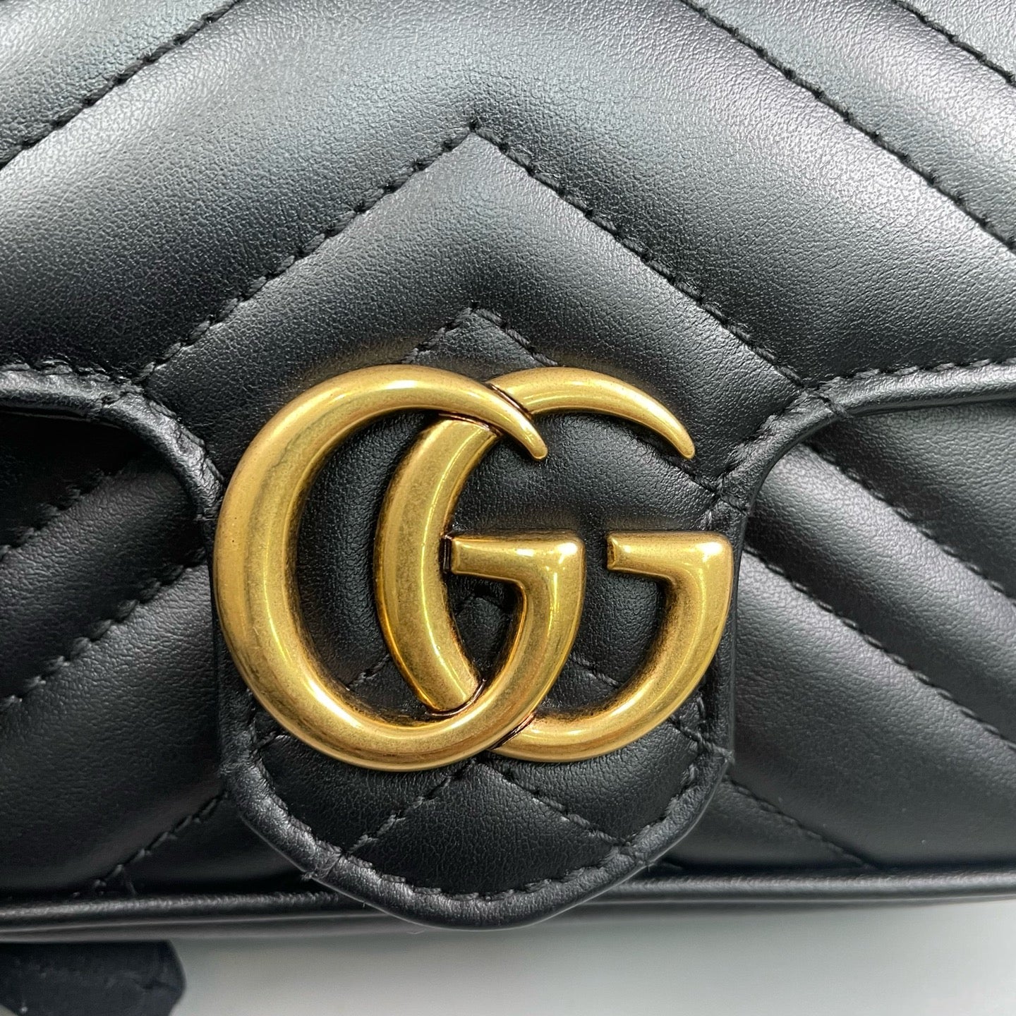 Gucci - Marmont Mini Chain Bag - Leather - Black - (mini)