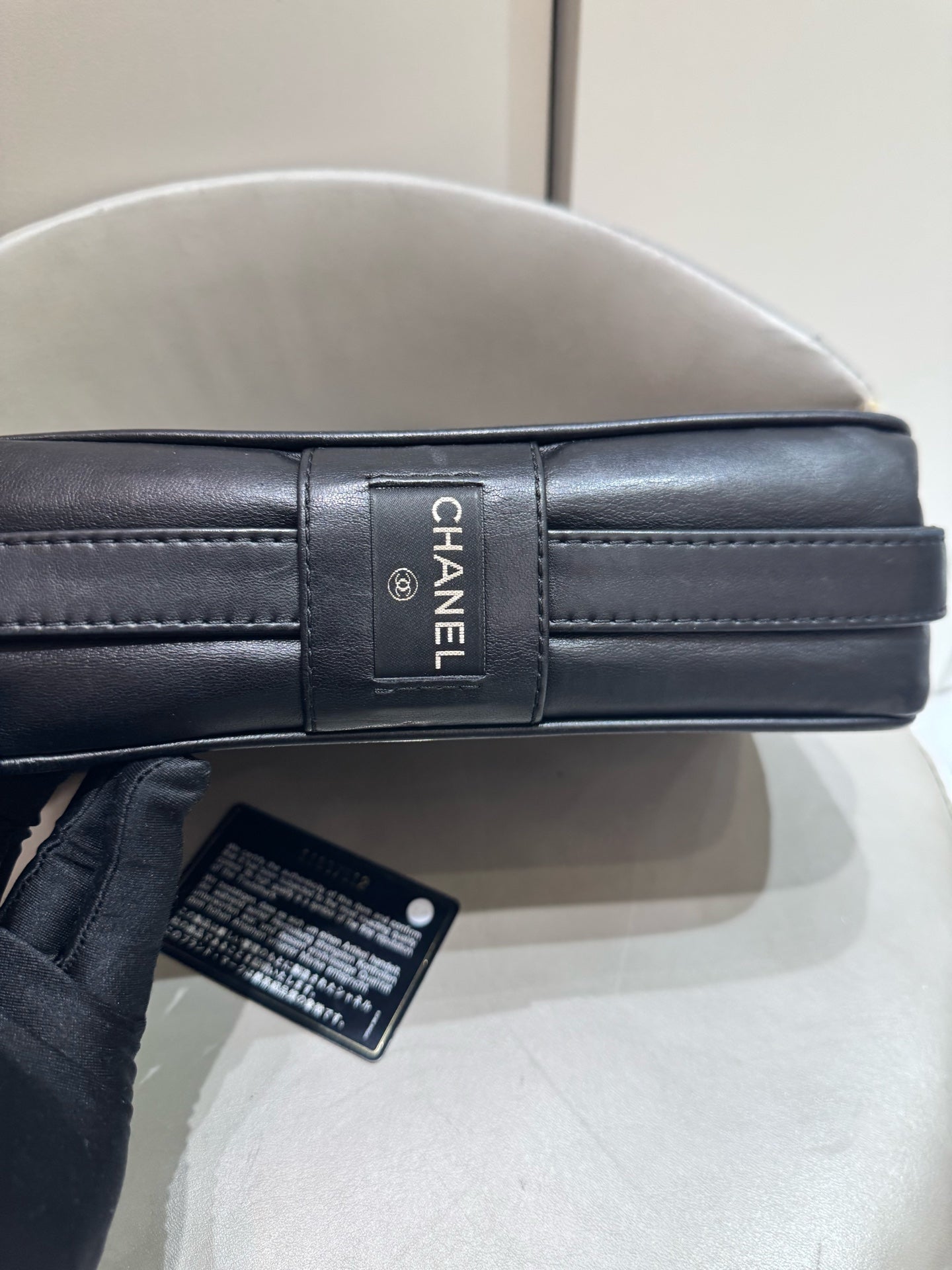 Chanel - Edinburgh Series Flap Bag - Lambskin leather - Black - (mini)
