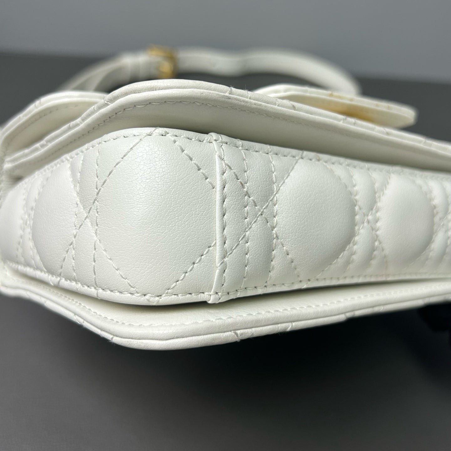 Dior - Mini Jolie Pearl Bag - Grained calfskin leather - White - (mini)