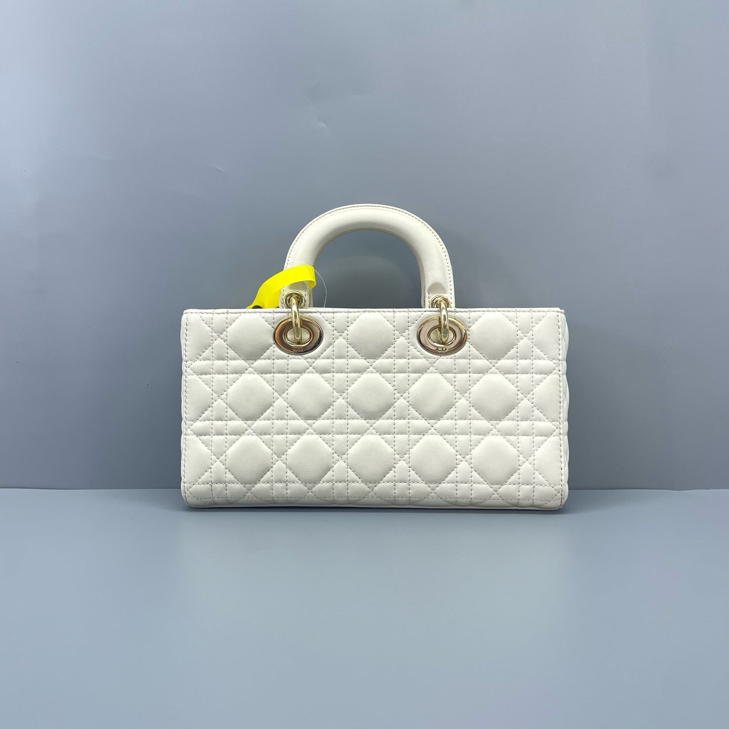 Dior - Lady Dior Horizontal - Lambskin leather - White - (small)
