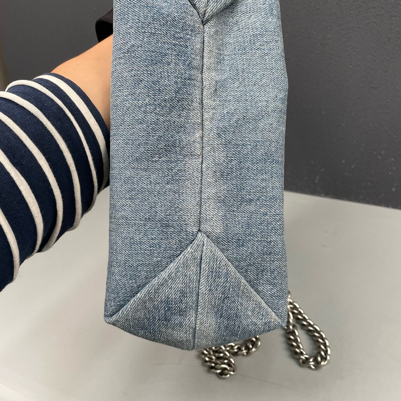 Balenciaga - Crush Small Shopping Bag - Denim - Blue - (small)