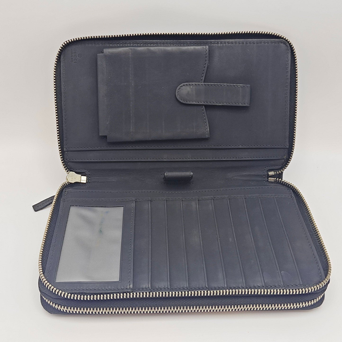 Gucci - Guccissima Zip-Around Clutch - Leather - Black - (medium)