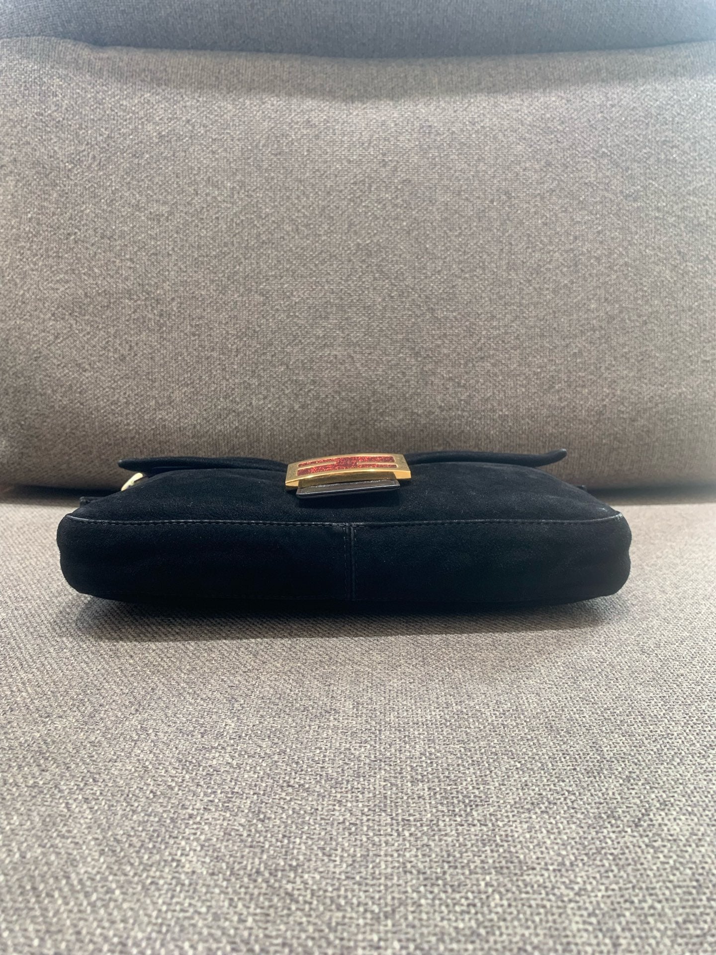 Fendi - Baguette - Suede - Black - (small)