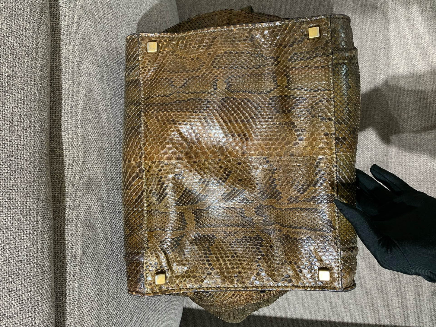 Celine - Phantom - Exotic leathers - Python - Brown - (large)