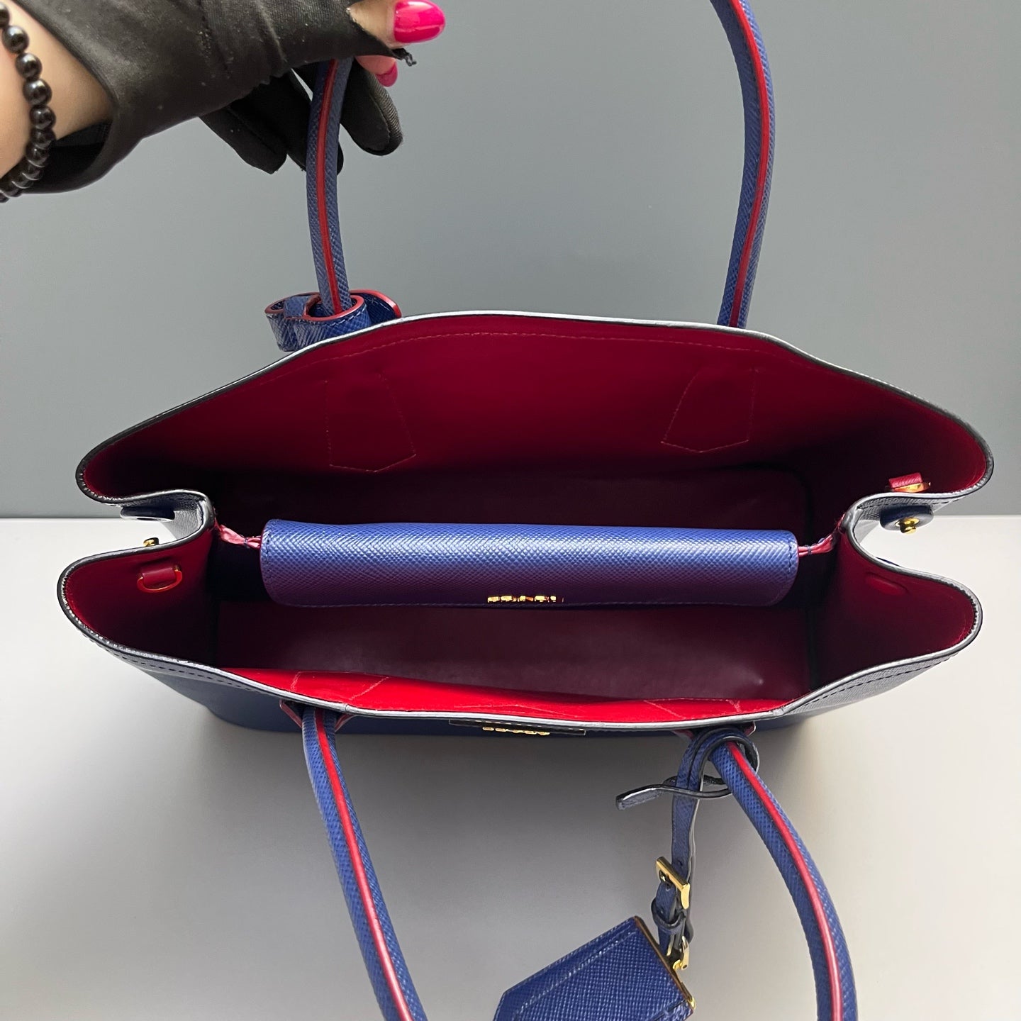Prada - Galleria Bag - Saffiano leather - Blue - (large)