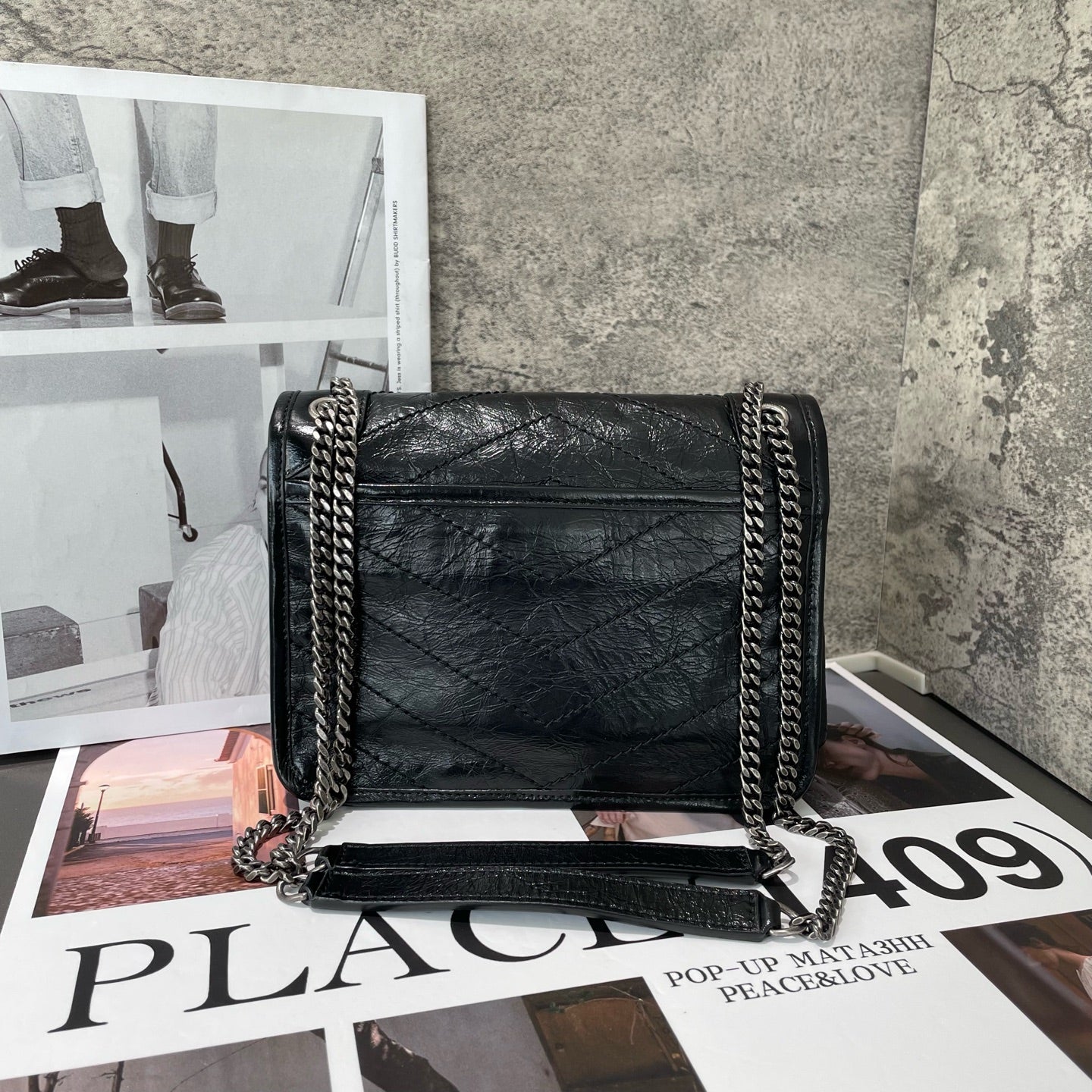 Saint Laurent - Niki Baby Chain Bag - Leather - Black - (small)