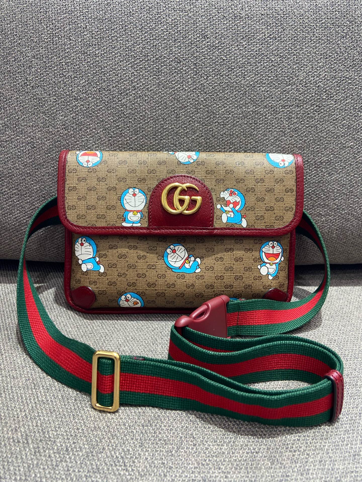 Gucci - Doraemon GG Supreme Belt Bag - GG Supreme canvas with leather trim - Multicolour - (Small)