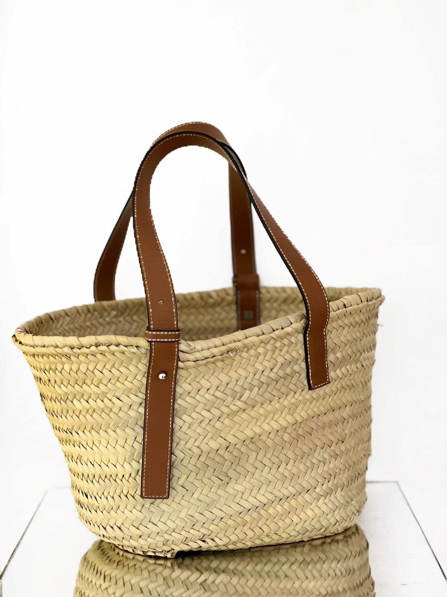 LOEWE - Basket - Wicker and Leather - Beige - (small)