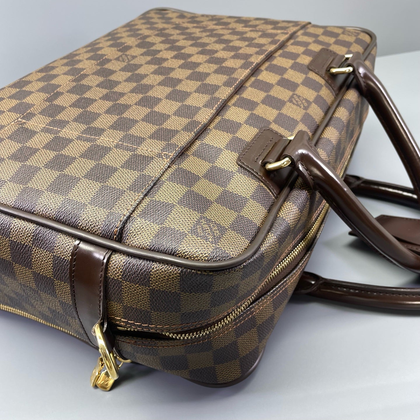 Louis Vuitton - Double-Layer Briefcase - Damier Ebene coated canvas with leather trim - Brown - (Medium)
