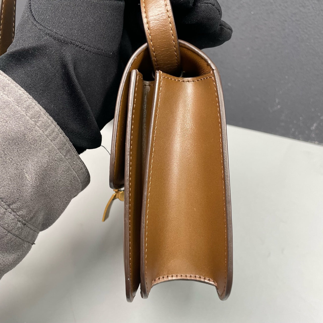 Celine - Classic Box Bag - Leather - Brown - (small)