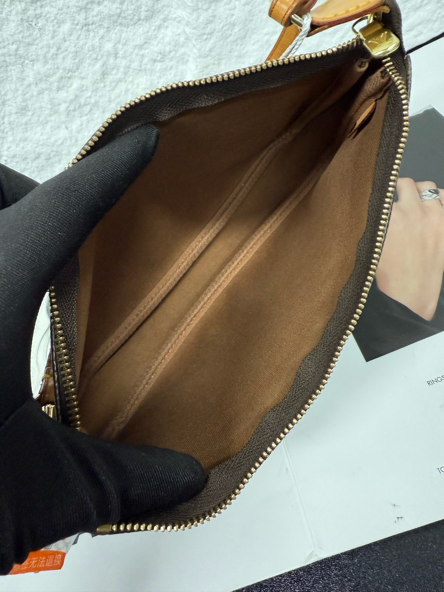 Louis Vuitton - Pochette Accessoires - Monogram coated canvas with Vachetta leather trim - Brown - (mini)