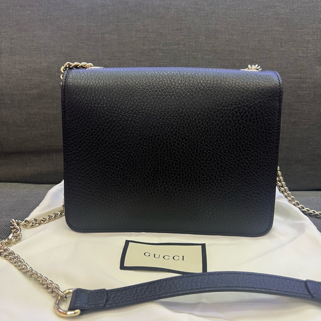 Gucci - Interlocking G Shoulder Bag - Leather - Black - (small)