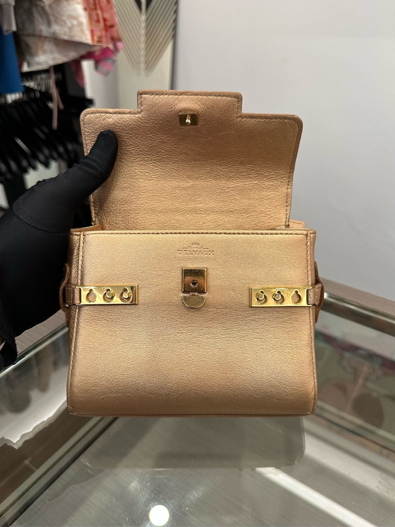 Delvaux - Tempete Micro - Leather - Gold - (mini)