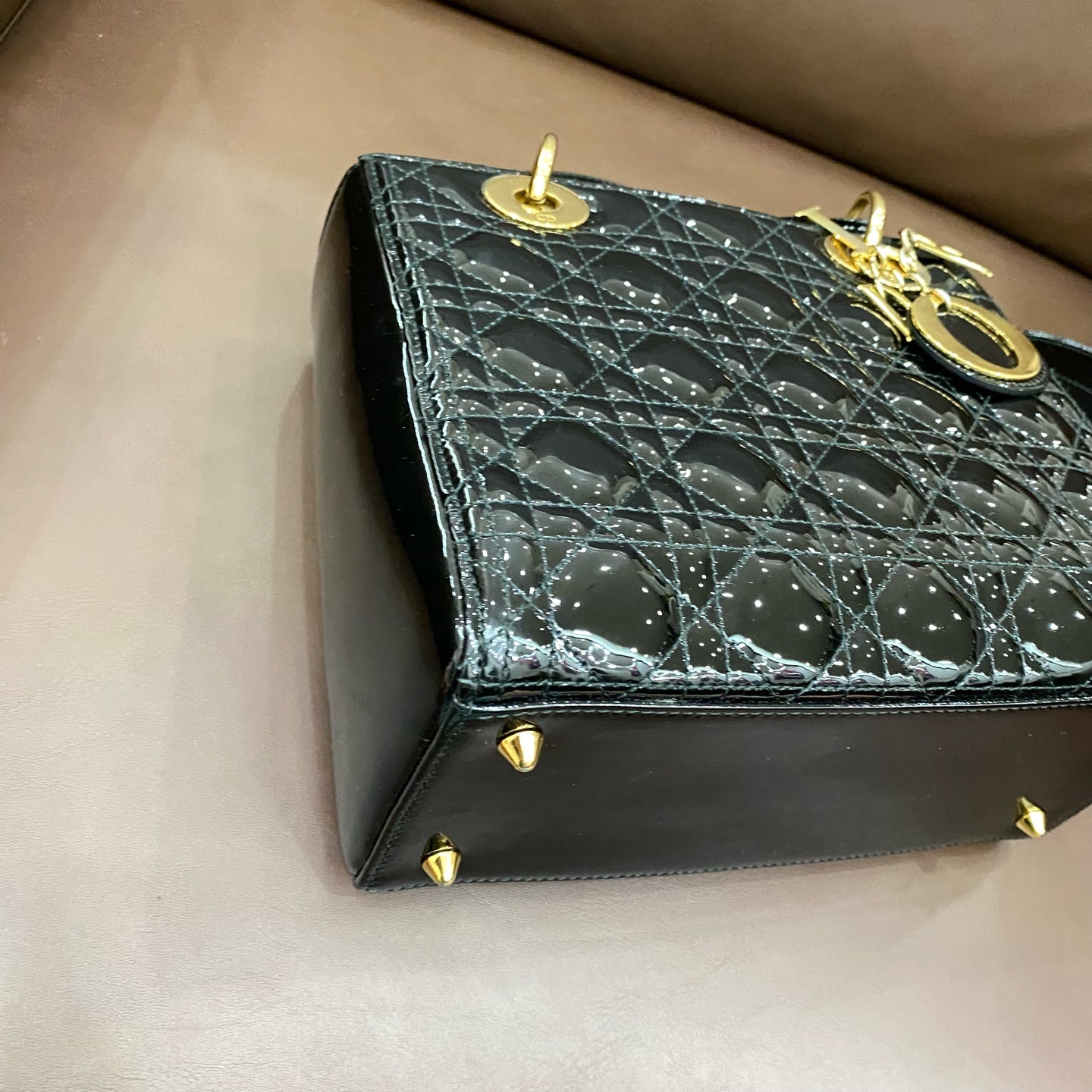 Dior - Lady Dior - Patent leather - Black - (medium)