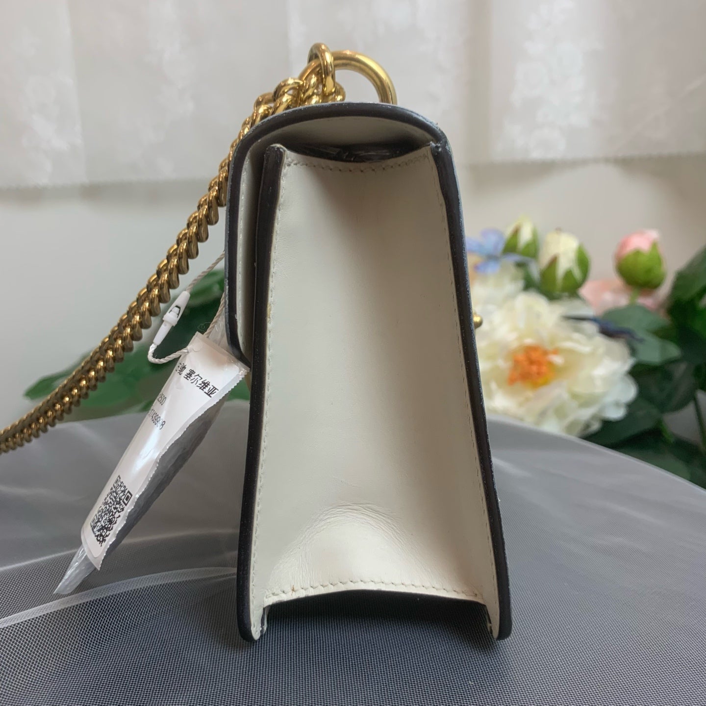 Gucci - Sylvie Small - Leather - Beige - (small)