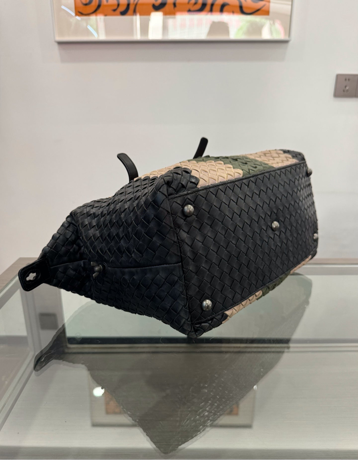 Bottega Veneta - Intrecciato Tricolour Woven Boston Bag - Leather - Multicolour - (medium)