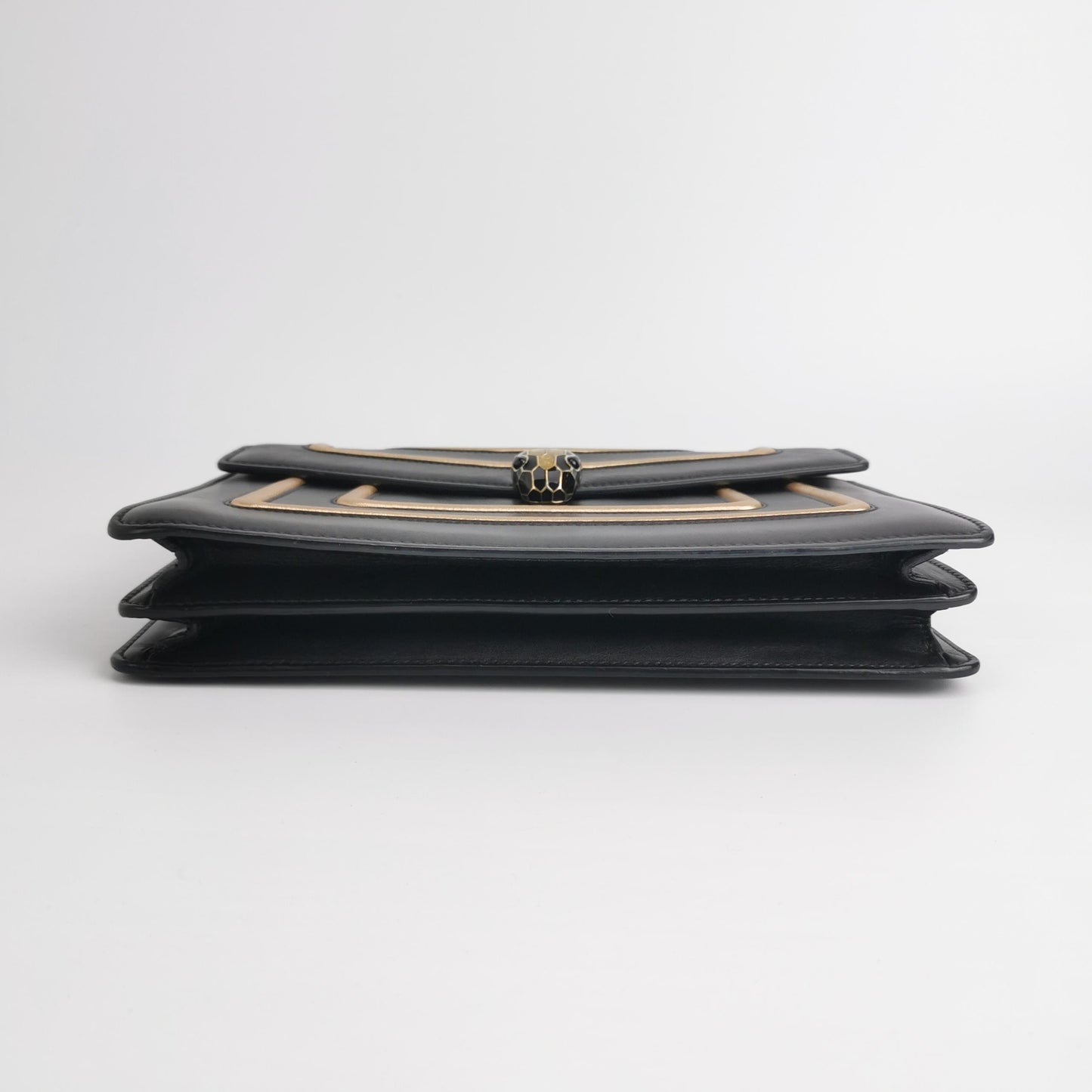 Bvlgari - Serpenti Forever Flap Cover Bag - Leather - Black - (small)