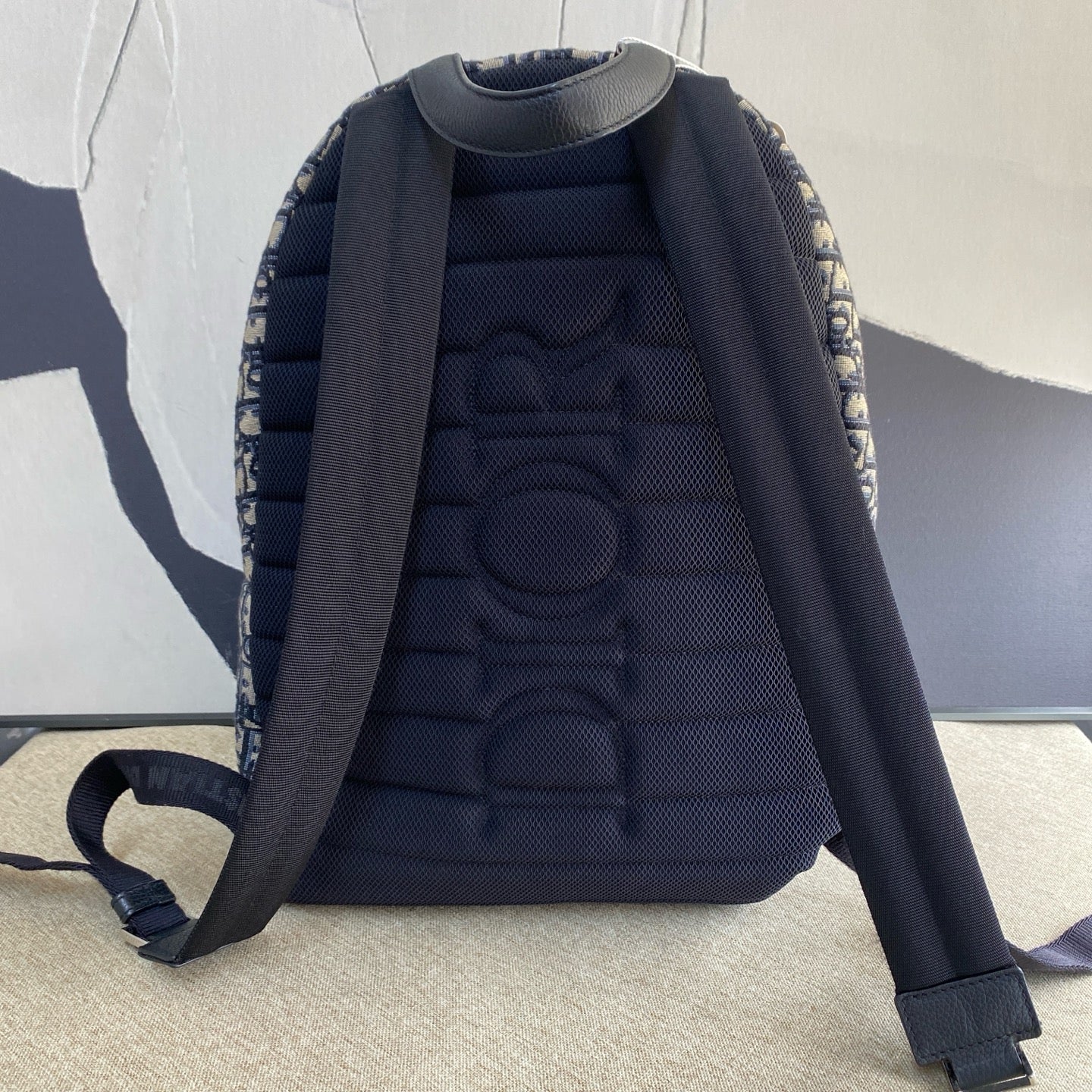 Dior - Oblique Canvas Backpack - Oblique canvas with leather trim and mesh backing - Multicolour - (large)