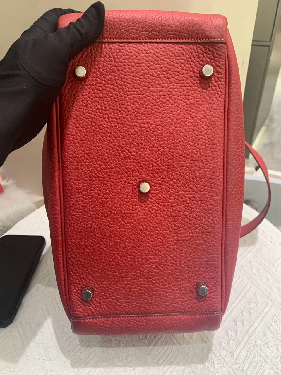 Hermès - Lindy 30 - Taurillon Clemence leather - Red - (medium)