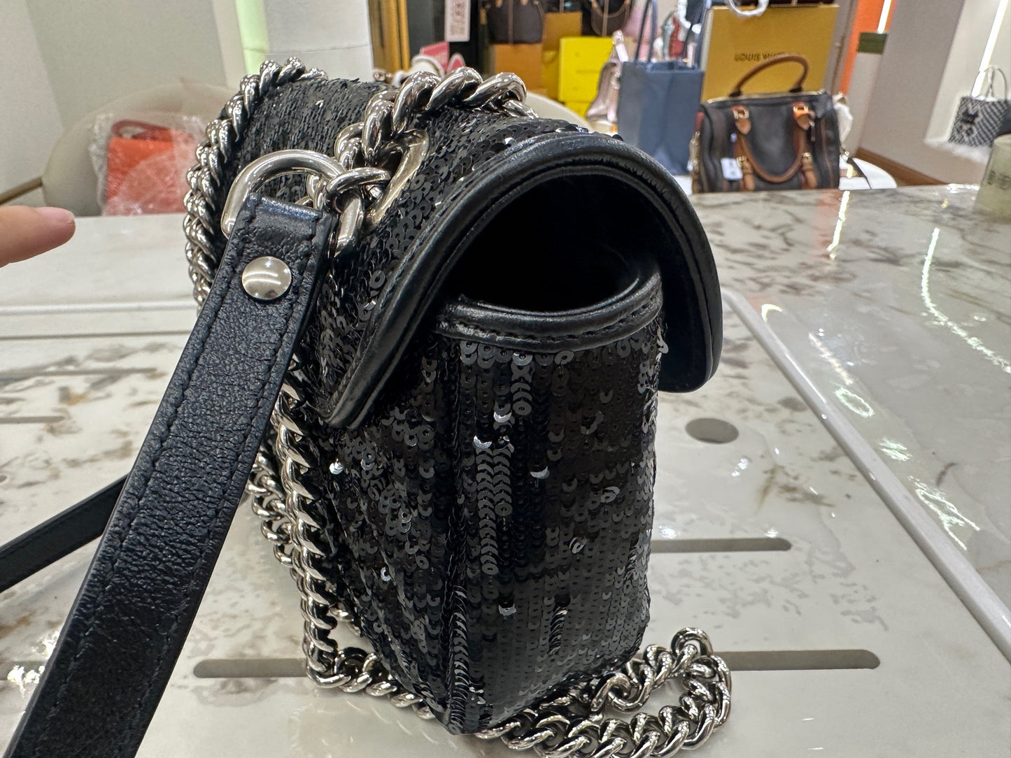 Gucci - Marmont Flap Bag - Sequins - Black - (mini)