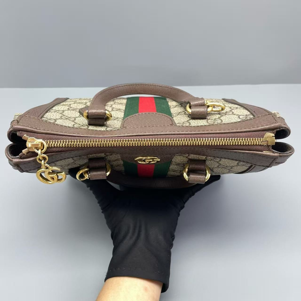 Gucci - Ophidia GG Supreme Mini Top Handle Bag - GG Supreme canvas and leather - Brown - (Mini)