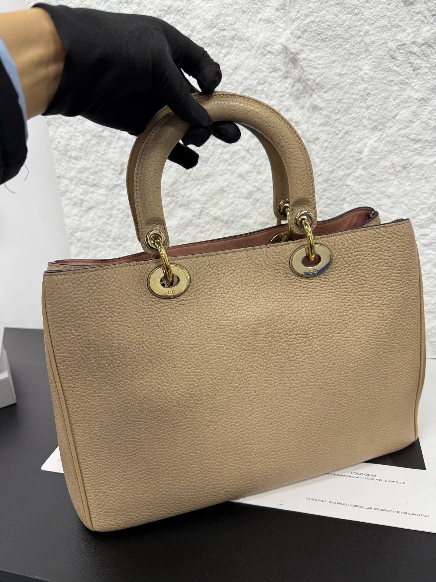 Dior - VIP Tote - Grained leather - Beige - (Medium)