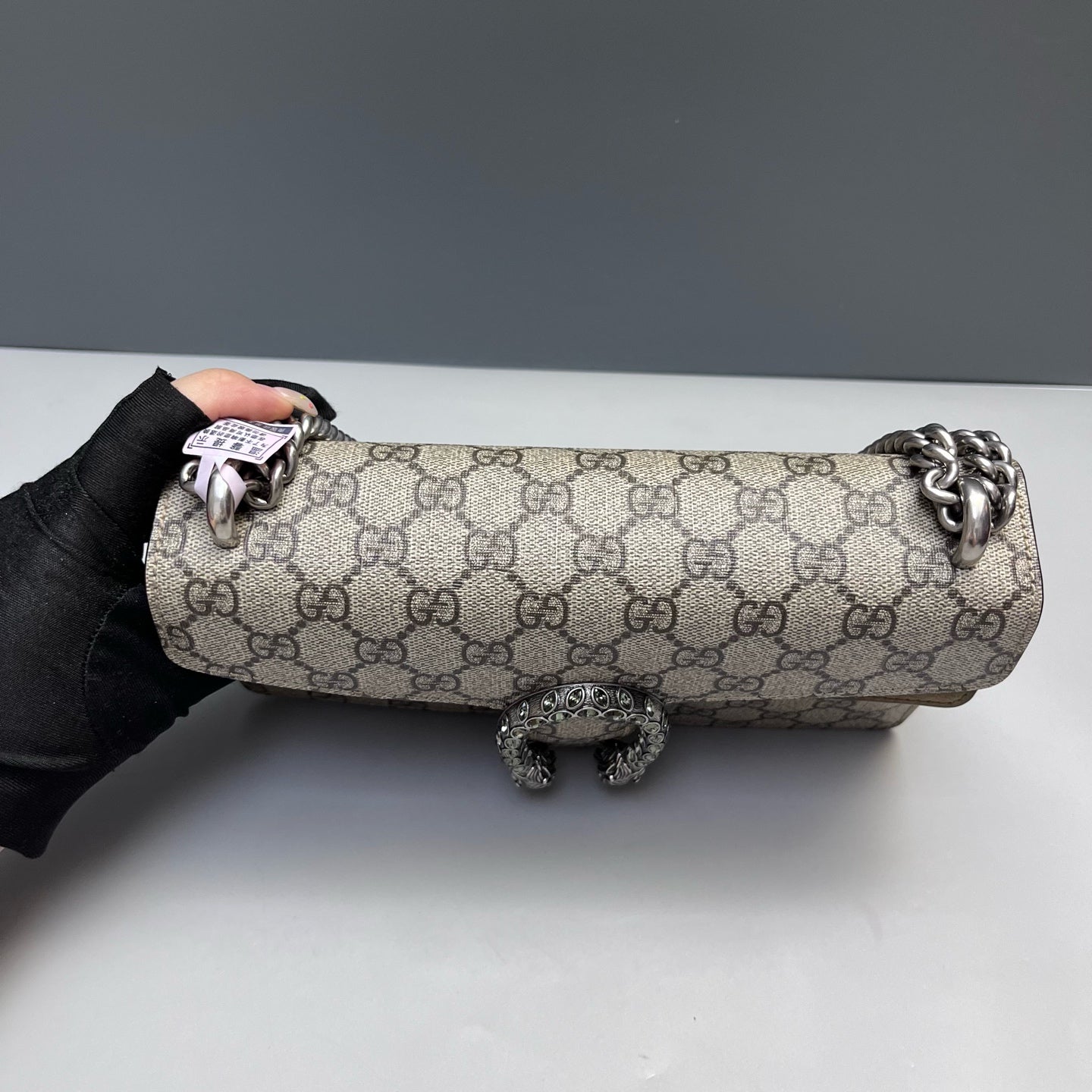 Gucci - Dionysus Shoulder Bag - GG Supreme coated canvas, suede, and leather trim - Beige - (medium)