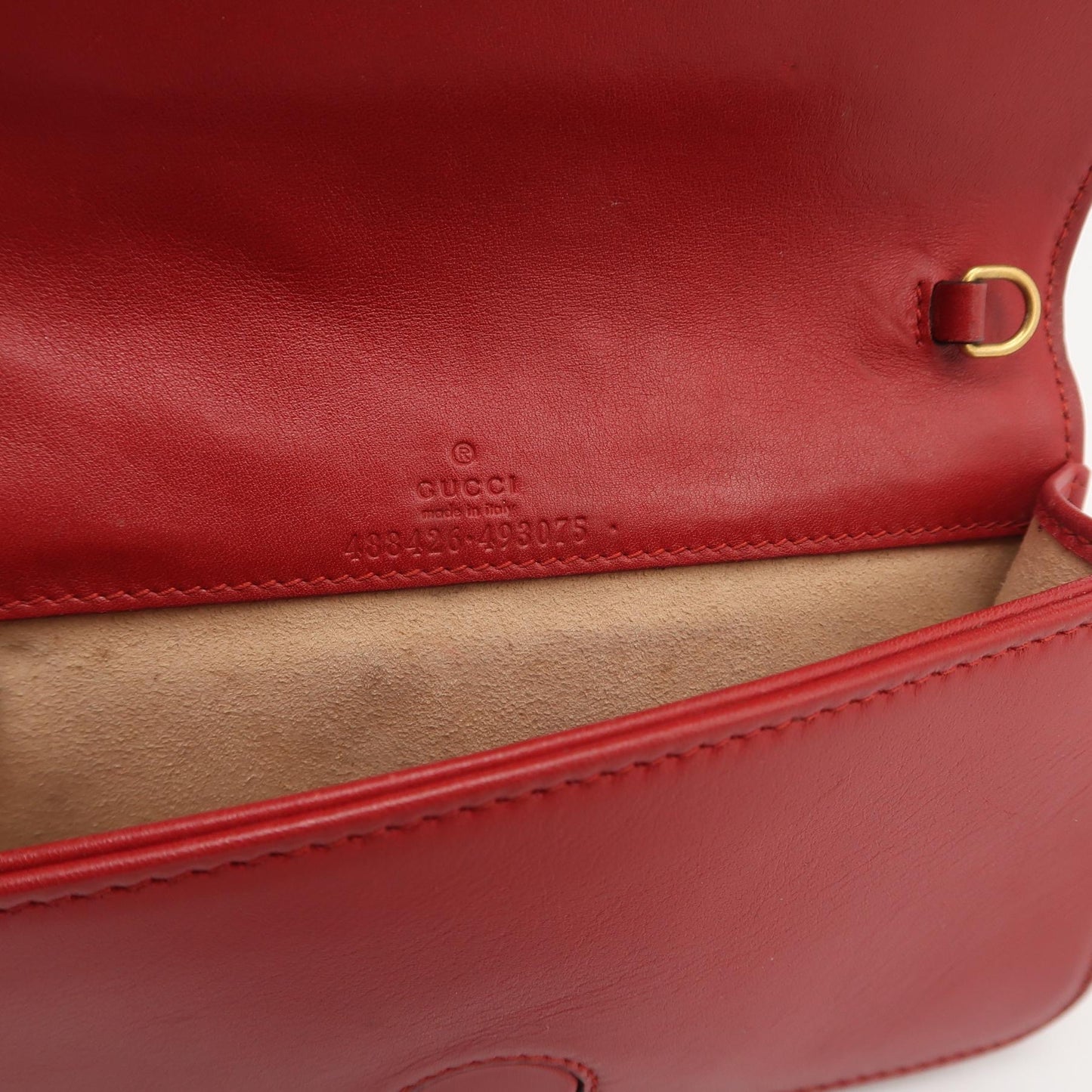 Gucci - GG Marmont Matelassé Heart Wallet on Chain - Matelassé leather - Red with Gold-Tone Hardware - (mini)