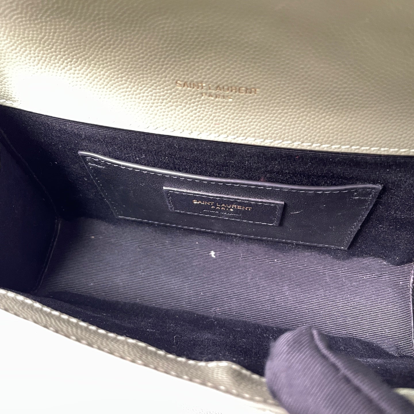 Saint Laurent - Monogram Envelope Chain Wallet - Grained leather - Green - (mini)