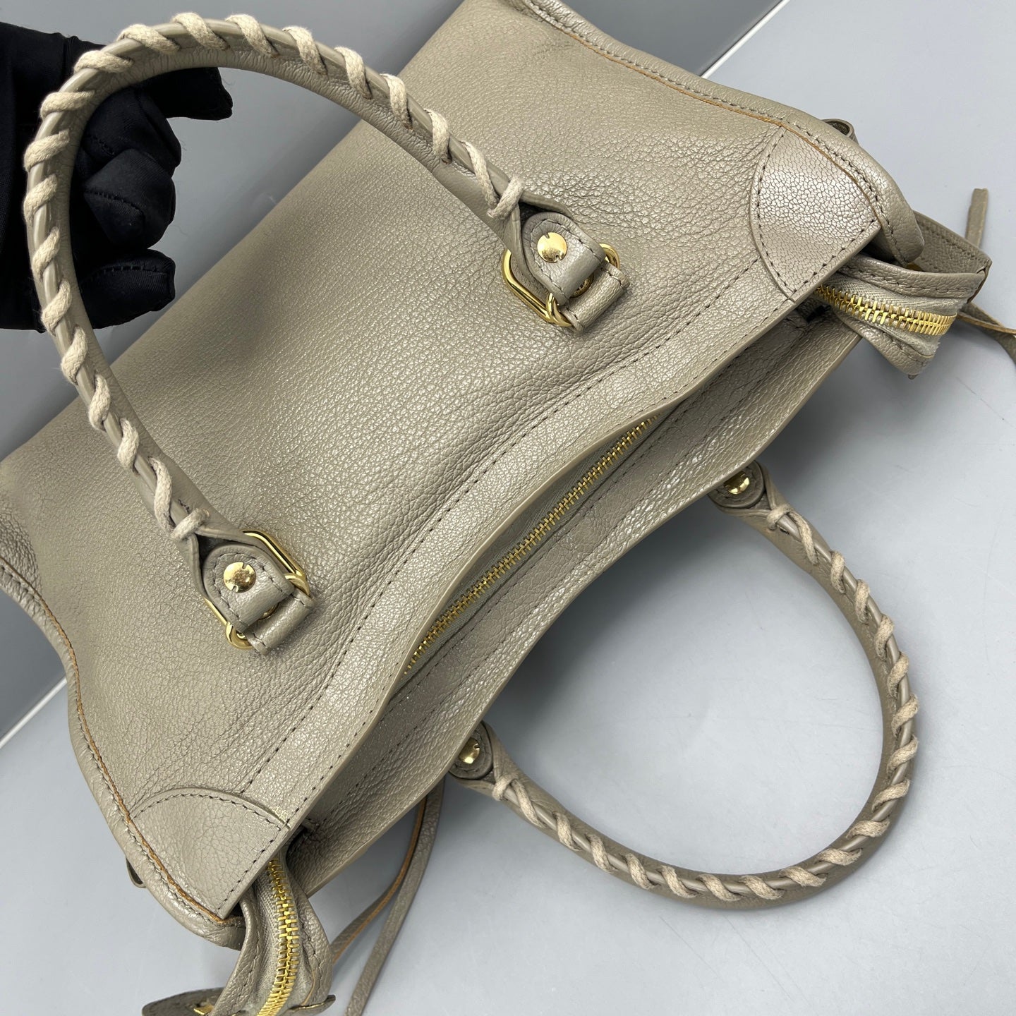 Balenciaga - Mini City - Grained leather - Grey - (mini)