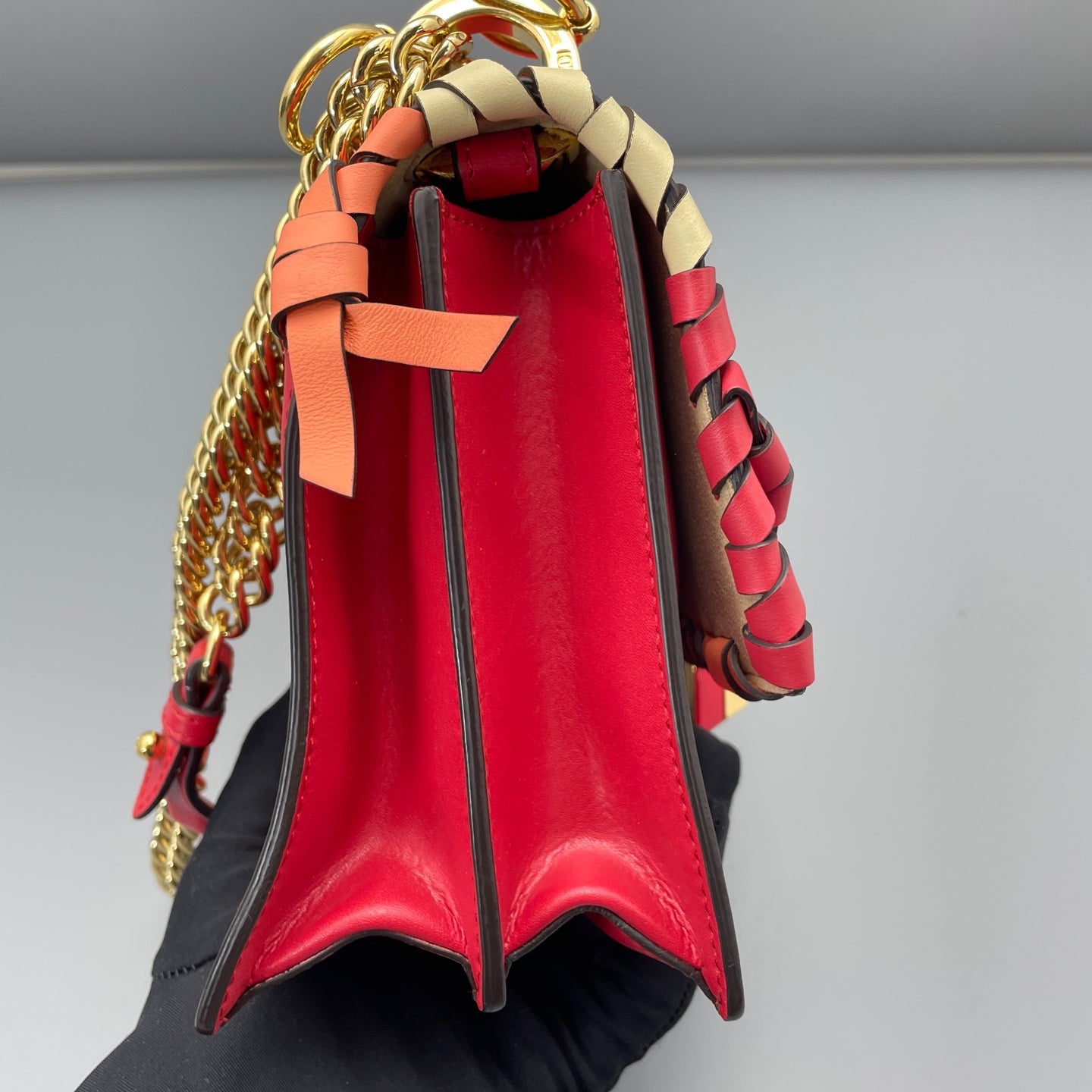 Fendi - Bow Chain Bag - Leather - Red - (small)