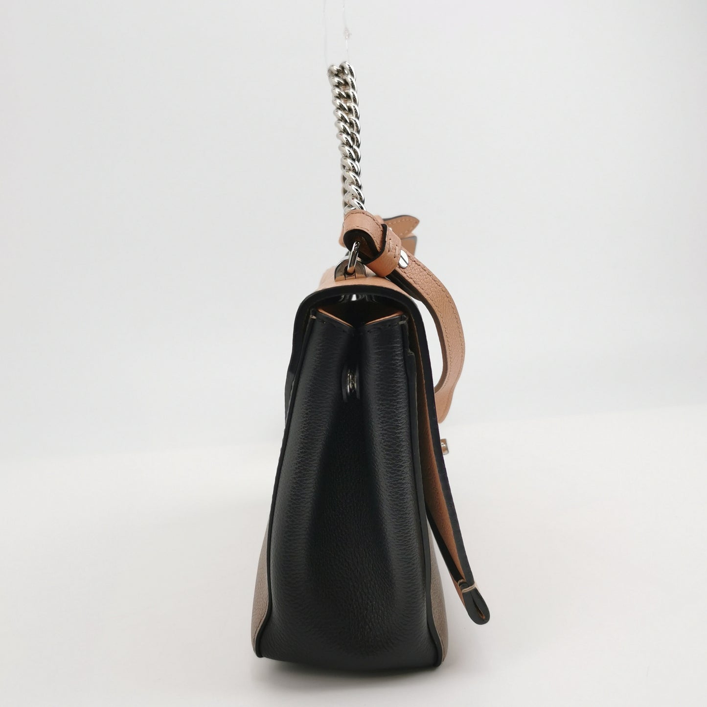 Louis Vuitton - Lockme - Grained calfskin leather - Pink, Grey, and Black color-block with Silver-Tone Hardware - (Small)